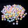 AliExpress Acrílico Transparente Flor de Cinco Pétalos Cuenta Mediana Hecho a Mano DIY Pulsera Cuerda para el Cabello Material para Abalorios Accesorios de Joyería