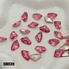 Cristal de vidrio de color rojo rosa con fondo puntiagudo, adornos para taladro de uñas, decoración para uñas de celebridad de internet, súper brillante, uñas de boda, sensación de alta gama, uñas postizas, taladros para uñas
