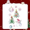 Adesivos de Natal de Desenho Animado com Glitter Transfronteiriços para Rosto, Flocos de Neve Coloridos Fofos, Adesivos Infantis, Pintados, À Prova d'Água e Duradouros