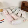 Estojo de Lápis Gatinho Ins Aparência Elegante Grande Capacidade Desenho Animado Fofo Estampa Simples Para Menina Estudante Coração Bolsa de Armazenamento para Material Escolar