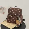 Mochila Escolar Transfronteiriça Outono 2026 para Mulheres, Versão Coreana, Moda Vintage Versátil Mochila de Bolinhas
