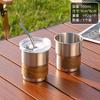 Taza de Agua de Acero Inoxidable 304, Taza de Café, Taza de Té con Leche, Taza de Cerveza, Taza Estilo Camping al Aire Libre, Taza Práctica para Bebidas Frías, Taza Escalonada