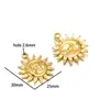 Pendente de Aço Inoxidável Dourado Girassol Estrela do Mar Europeu e Americano DIY Moda Colar Pulseira Acessórios para Roupa Joias Atacado