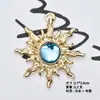 Barroco Color Transparente Color Gelatina Piedra Flor de Girasol Aleación Joyería Accesorios DIY Pendientes Pulsera Colgante Accesorios