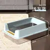 Bandeja sanitaria para gatos de acero inoxidable, extra grande, estilo abierto, anti salpicaduras, inodoro para gatos, accesorios para mascotas