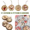 Venta Directa de Fábrica Color Madera Redondas Virutas de Madera Decoración Anillo Anual Virutas de Madera de Pino Tronco Virutas de Madera Pintadas a Mano Accesorios para Disparar para Niños