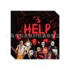 Nuevos Vasos de Papel Desechables para Fiesta de Halloween, Fiesta Temática de Película de Terror, Platos de Papel, Manteles, Toallas de Papel, Suministros de Decoración