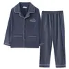 Pijama para hombre se puede usar en primavera y otoño manga larga color liso algodón nubes algodón otoño e invierno ropa de casa para niños 302-4