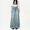 Jeans de Pierna Ancha de Verano para Mujer, Lyocell Tencel Lino, Delgados y Transpirables, Pantalones Rectos Sueltos de Largo hasta el Suelo, Versátiles