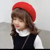Boina Infantil Niñas Otoño e Invierno Gorros de Bebé Moda Boinas de Lana Gorros Niñas Estilo Retro Británico Gorros de Pintor