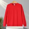 Sudadera nueva de algodón pesado con cuello redondo, corte holgado, estilo masculino, color liso, top casual, disponible en varios colores
