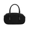 Bolso Mate Retro 2025 Nuevo Principios de Otoño Versátil Cruzado Moda Bolso de Mano Simple para Mujer Bolso Bowling