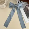 Grampo de Cabelo Elegante com Laço Estilo Francês para Mulheres, Presilha Grande Bico de Pato para Rabo de Cavalo Alto e Baixo, Presilha Lateral, Acessório de Cabelo da Moda