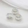 Nueva Piedra Ojo de Gato Cadena de Diamante Cuentas Planas Bola de Diamante Cuentas Usables con Agujero Recto DIY Llavero Cadena de Bolsa Accesorios Mayoreo