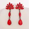 Pendientes de joyería con pedrería de gota de agua largos europeos y americanos pendientes de boda nupcial populares transfronterizos AliExpress Amazon pendientes pendientes