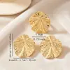 Set de 3 Piezas de Moda Transfronteriza Europea y Americana Creativo Exagerado Metal Hoja Volante Aretes y Anillo de Moda para Mujer
