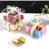 Amazon venda quente caixa de presente transparente doces biscoitos chocolate morango caixa de embalagem cubo de plástico PET