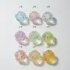 Cuentas de Cristal Sueltas con Agujero Pasante, Color Rosa Glaseado, Sensación Fresca, de Gama Alta, Material para Pulsera y Collar Hecho a Mano DIY
