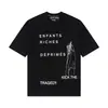 Erd Melancólico Rico Segunda Generación Nuevo Holgado Casual Belleza Tendencia Nicho Marca de Tendencia Estampado Cuello Redondo Manga Corta Colección de Camisetas para Hombres y Mujeres