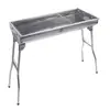 Suministro Directo del Fabricante Babbidge Parrilla de Acero Inoxidable Portátil Plegable Doble Propósito para Freír y Asar