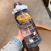 Botella de Agua Deportiva para Hombre de Gran Capacidad 2000ml Fitness al Aire Libre Taza Portátil Grande Resistente a Altas Temperaturas Botella Ton-Ton Verano