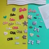 Metal sentido plateado flor amor cara sonriente estrella de cinco puntas accesorios de joyería cargador funda de teléfono móvil material venta al por mayor