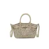 Bolso de Diseñador de Nicho 2026 Modelo Nuevo Bolso de Hombro Cuadriculado Diario para Mujer, Alto Valor Estético, Bolso Tote Pequeño Cruzado con Lentejuelas
