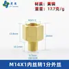 Adaptador de manómetro de cobre puro, reductor con roscas internas y externas M5M6M8M10M12M14*1.5M16 G1/4