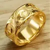 Anillo de vid minimalista repujado transfronterizo, diseño elegante, anillo conmemorativo de viaje, joyería versátil de aleación de zinc personalizada