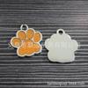 [Colgante Brillante de Huella de Perro Varios Tamaños] Colgante de Aleación con Gota de Aceite DIY Etiqueta para Mascota Pulsera Colgante de Joyería