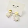 Nuevos Pendientes Geométricos de Moda, Simples, Versátiles, Personalizados, Chapados en Oro Real, Aguja de Plata Real 925, Estilo Coreano Popular, para Mujer
