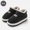Zapatos de algodón afelpado para mediana edad y ancianos mujeres invierno hogar interior doméstico suela gruesa antideslizante cálidos cobertura total pantuflas de algodón hombres venta al por mayor