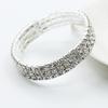 Conjunto de Pulseiras Elásticas de Uma Fileira Cheias de Strass para Venda por Atacado Pulseira da Moda para Mulheres Estilo Ins Brilhante Strass Geométrico
