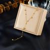 Moderna Cadena Minimalista Transfronteriza Larga en Forma de Y para Clavícula, Acero Inoxidable Chapado en Oro Colgante de Perla Joyería Collar Accesorio Versátil