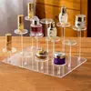 Prateleira de armazenamento de cosméticos, organizador e expositor de acrílico para produtos de skincare de mesa, organizador e expositor para joias e batons