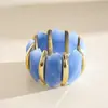 Pulsera Elástica de Rombos Irregulares de Acrílico Europea y Americana, Pulsera Geométrica Exagerada Personalizada Transfronteriza, Joyería de Mano de Nicho de Alta Gama