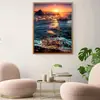 Amazon Pintura de Diamante 5D Diamante Completo Paisagem Natural Paisagem do Nascer do Sol Pintura Decorativa Ponto Cruz DIY Combinação Perfurador de Ponto