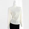 Tejido Cepillado de Alta Gama Otoño e Invierno 2026 Nueva Camisa Base de Encaje, Cuello Semi Alto Blanco con Borde de Encaje, Top Interior de Hada