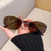 Nuevas Gafas de Sol de Gama Alta Estilo Old Money para Mujer, Gafas de Sol Metálicas Retro Marca Fk con Protección UV, Modernas