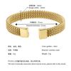 K pulsera de tenis sencilla para mujer de acero de titanio cuadrado europeo y americano transfronterizo ins oro de 18k plata alrededor de oro que no se desvanece venta al por mayor