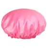 Gorro de ducha para mujer elástico reutilizable de doble capa impermeable para ducha, gorro de ducha para baño, gorro de ducha para el pelo