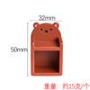 Estantería de libros con forma de oso de simulación YQT, estantería en miniatura para casa de muñecas, accesorios de resina para manualidades