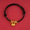 Pulsera Popular Tejida a Mano con Pequeño Amuleto de la Suerte Gordo, Accesorios de Joyería DIY, Colgante de Personaje de la Suerte 3D, Artículo Popular para Transmisiones en Vivo, Disponible para Dropshipping