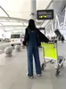 Calça Jeans Vintage Feminina Solta Primavera e Outono Novo Estilo Coreano Calça Wide Leg Calça de Cintura Alta para Estudantes