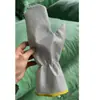 Luvas de Lavar Louça de Fio de Prata, Pano de Limpeza Espesso de Dupla Face Tipo Fio de Aço, Toalha de Lavar Louça Doméstica Longa Não Gordurosa