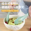 Nuevas Pinzas de Plástico para Comida Tres en Uno para Cocina para Uso Doméstico, Pinzas Multifuncionales para Fideos, Pinzas para Pan y Snacks, Espumadera para Fondue