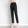 Nuevos Pantalones Harem de Primavera y Otoño de Amazon para Mujer, Pantalones Cigarette de Cintura Alta, Pantalones Casuales de Nueve Puntos para Mujer, Pantalones Versátiles de Traje Estilo Coreano