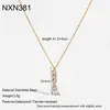Collar de acero inoxidable con colgante geométrico de gota de agua, estilo ins de lujo cruzado, chapado en oro de 18 quilates, joyería impermeable, accesorio de diseño de nicho