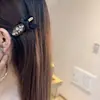 Luxo Leve Retrô Indústria Pesada Full Diamond Etiqueta Dourada Veludo Laço Presilha de Pato Alto Padrão Estilo Chanel Brilhante Franja Borda Presilha