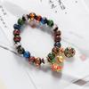 Pulseras de cuentas de colores Zibo este año, pulseras de cuentas Duobao con esmalte de color gris fragante, método antiguo, pulseras de cuentas de bestia dorada tragadora, venta al por mayor